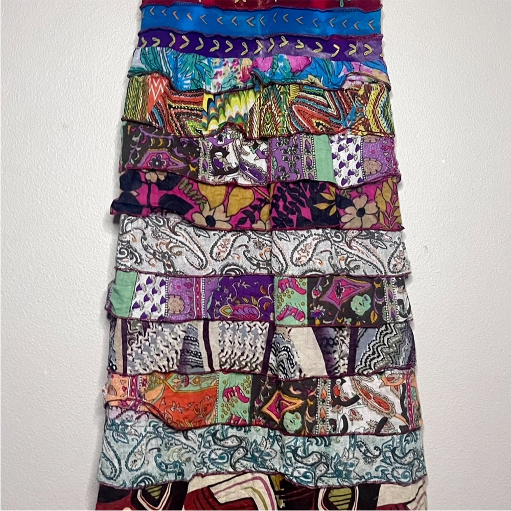 Embroidered Patchwork Maxi Dress - image 7